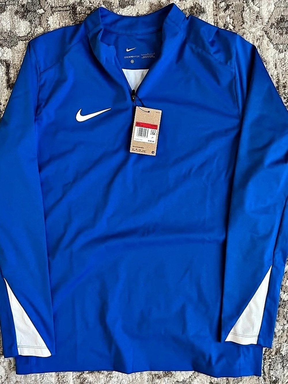 Nike Storm-FIT 1/2-Zip Pullover Jacket Blue & White Men's Large